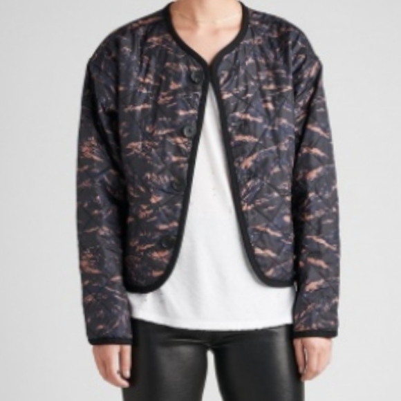 HUDSON LOS ANGELES Reversible Black/Brown Quilted Barn Jacket - Picture 3 of 12